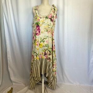 NWT New Rare Bird Antique VTG Style Floral Midi Dress Women’s L/XL Sleeveless